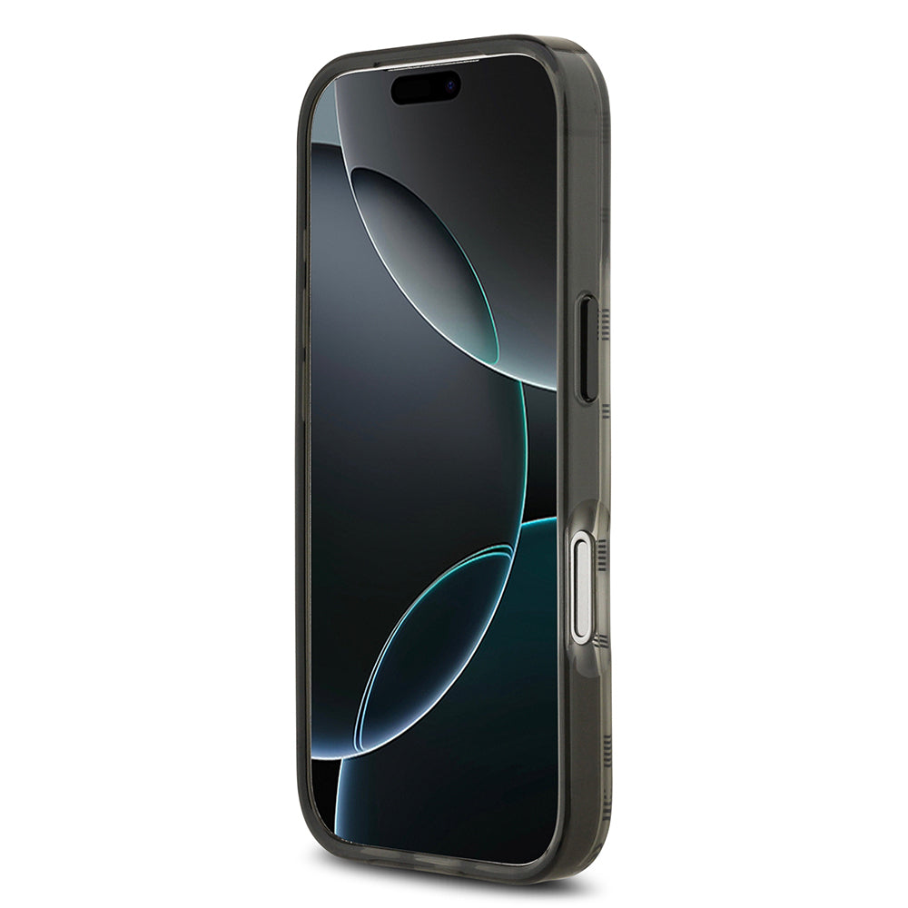 Apple iPhone 17 Pro Kılıf BMW Orjinal Lisanslı M-safe Şarj Özellikli Metal Kamera Butonlu Yatay Şeritli M Dizayn Kapak Gümüş