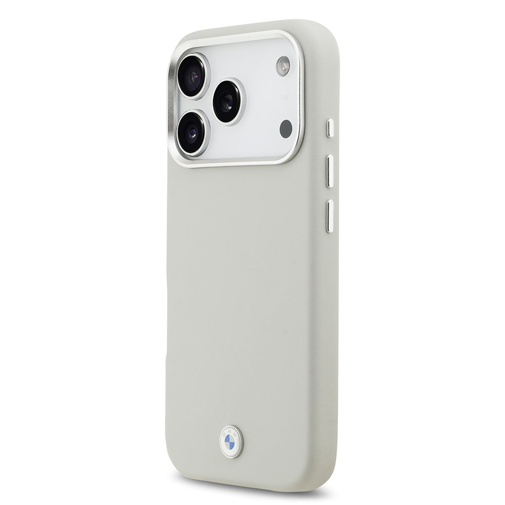 Apple iPhone 17 Pro Kılıf BMW Orjinal Lisanslı M-safe Şarj Özellikli Metal Logolu Tam Kaplama Deri Kapak Siyah