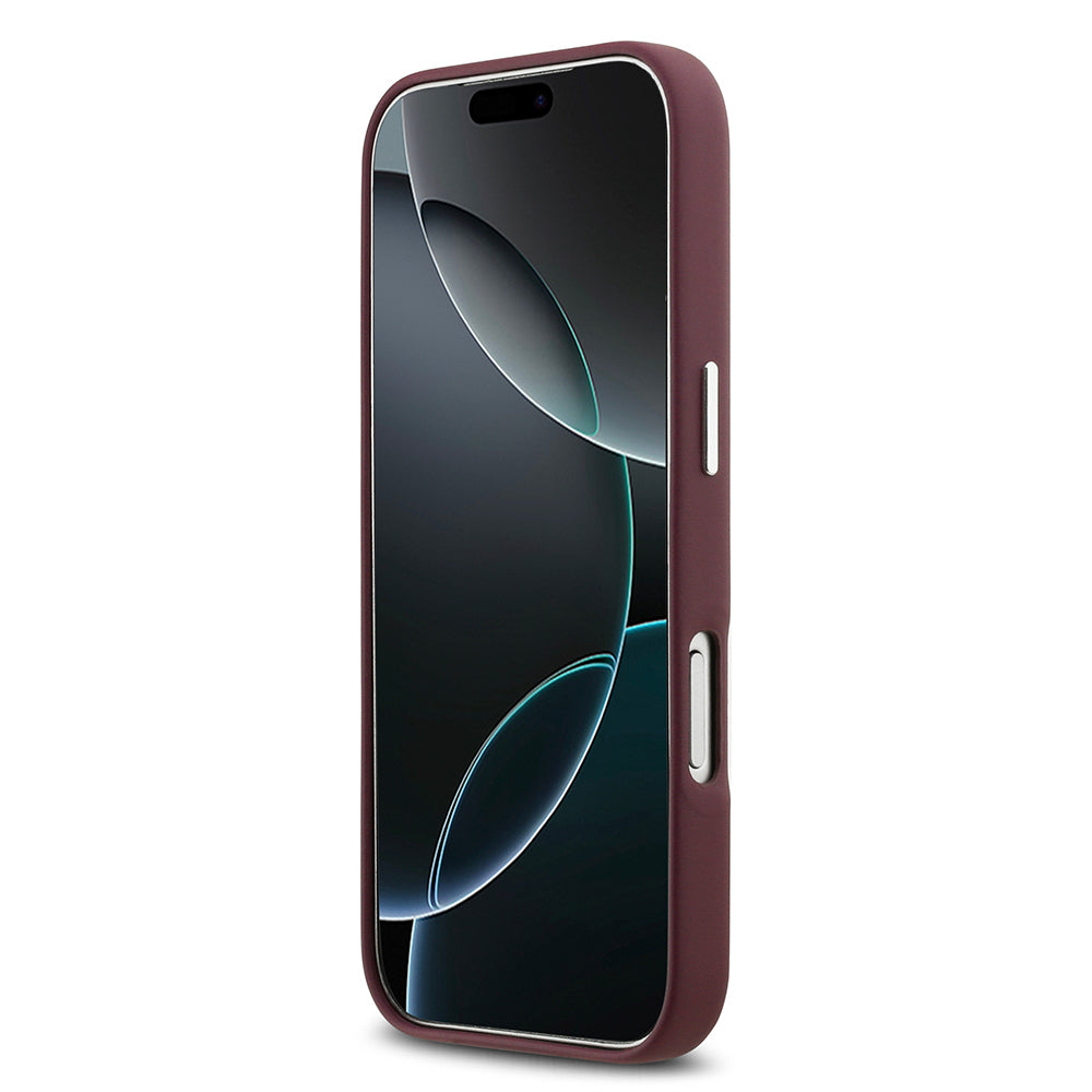 Apple iPhone 17 Pro Kılıf BMW Orjinal Lisanslı M-safe Şarj Özellikli Metal Logolu Tam Kaplama Deri Kapak Lacivert