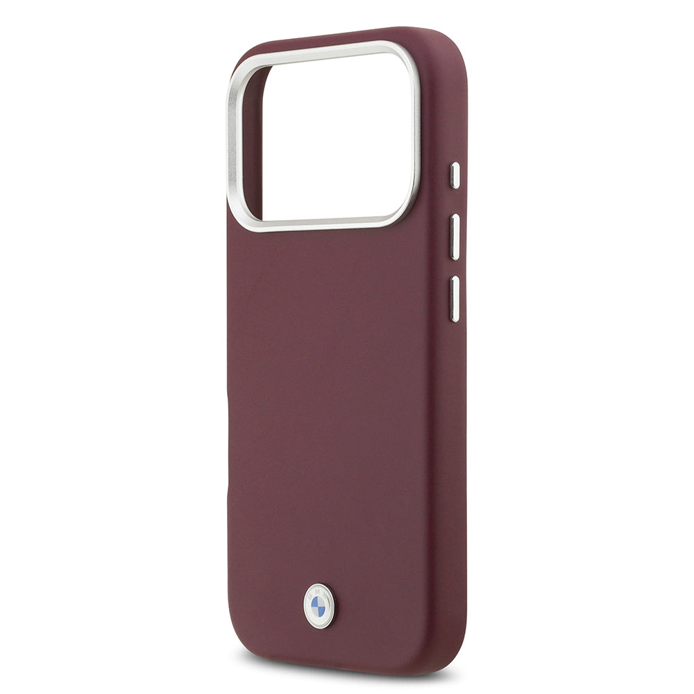 Apple iPhone 17 Pro Kılıf BMW Orjinal Lisanslı M-safe Şarj Özellikli Metal Logolu Tam Kaplama Deri Kapak Lacivert