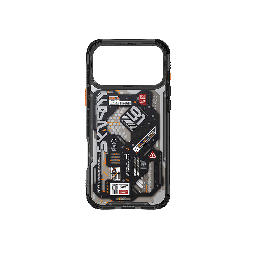 Apple iPhone 17 Pro Kılıf Desenli Airbag Tasarımlı Skinarma Spectra Kapak Beyaz