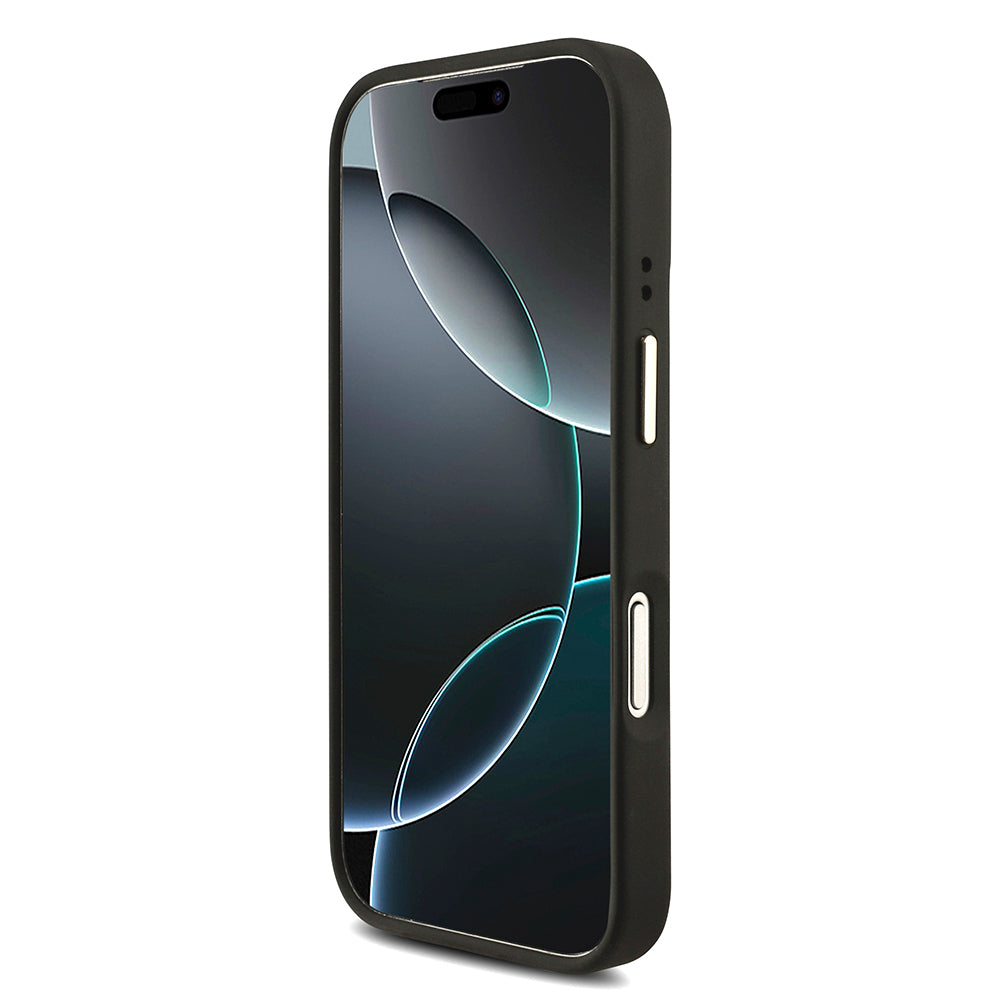 Apple iPhone 17 Pro Kılıf Guess Orjinal Lisanslı 4G Büyük Metal Logolu Kalın Askılı Kapak Pembe