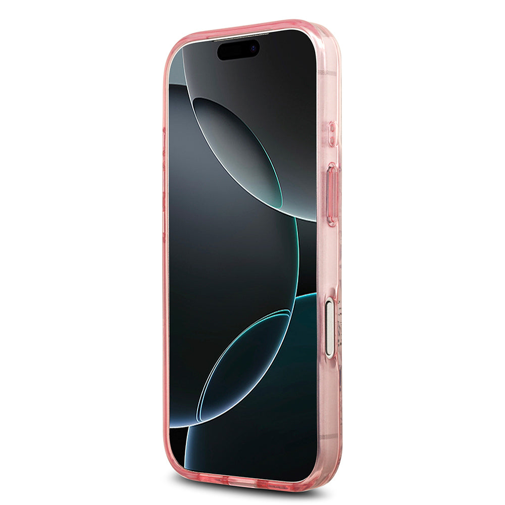 Apple iPhone 17 Pro Kılıf Guess Orjinal Lisanslı M-safe Şarj Özellikli Flower Tonal Circle Kapak Yeşil