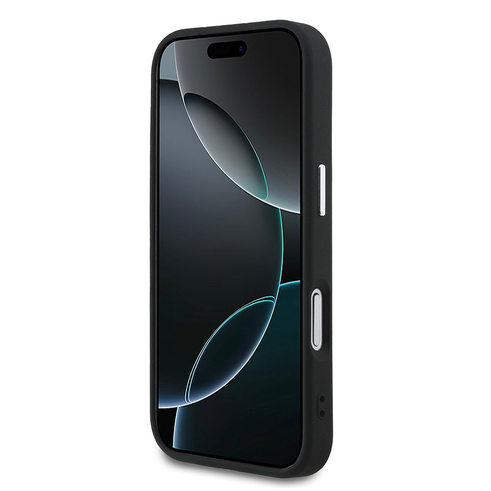 Apple iPhone 17 Pro Kılıf Guess Orjinal Lisanslı M-safe Şarj Özellikli Klasik Yazı Logolu PU Deri Kapak Kahverengi