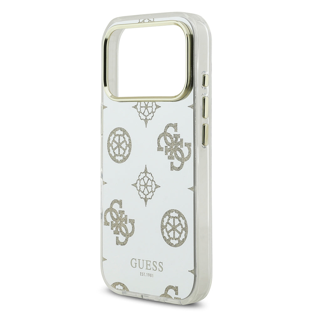 Apple iPhone 17 Pro Kılıf Guess Orjinal Lisanslı Metal Kamera Çerçeveli Simli Aynalı Kapak Gümüş