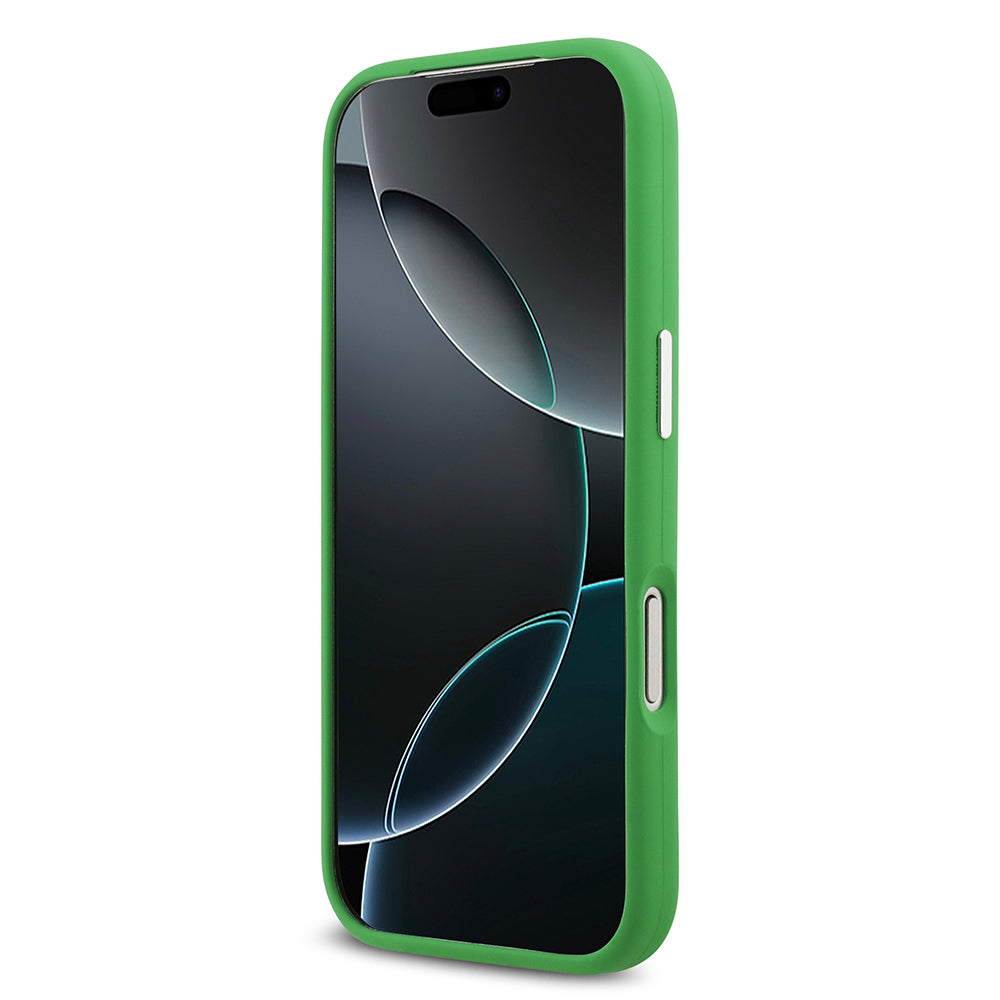 Apple iPhone 17 Pro Kılıf Lacoste Orjinal Lisanslı M-safe Şarj Özellikli İkonik Logolu Metal Kamera Çerçeveli Silikon Kapak Lacivert