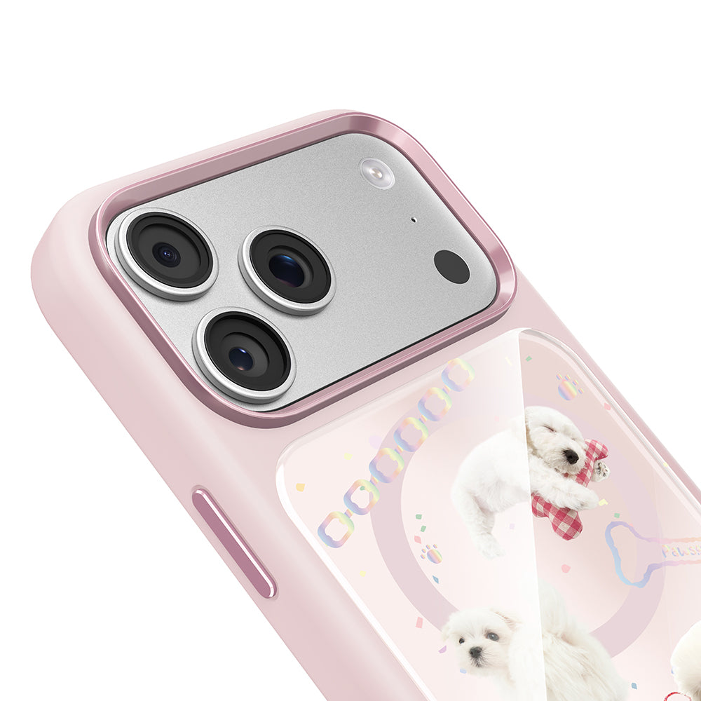 Apple iPhone 17 Pro Kılıf M-safe Şarj Özellikli 3D Baskılı Tasarım Mutural The Dog Serisi Kapak