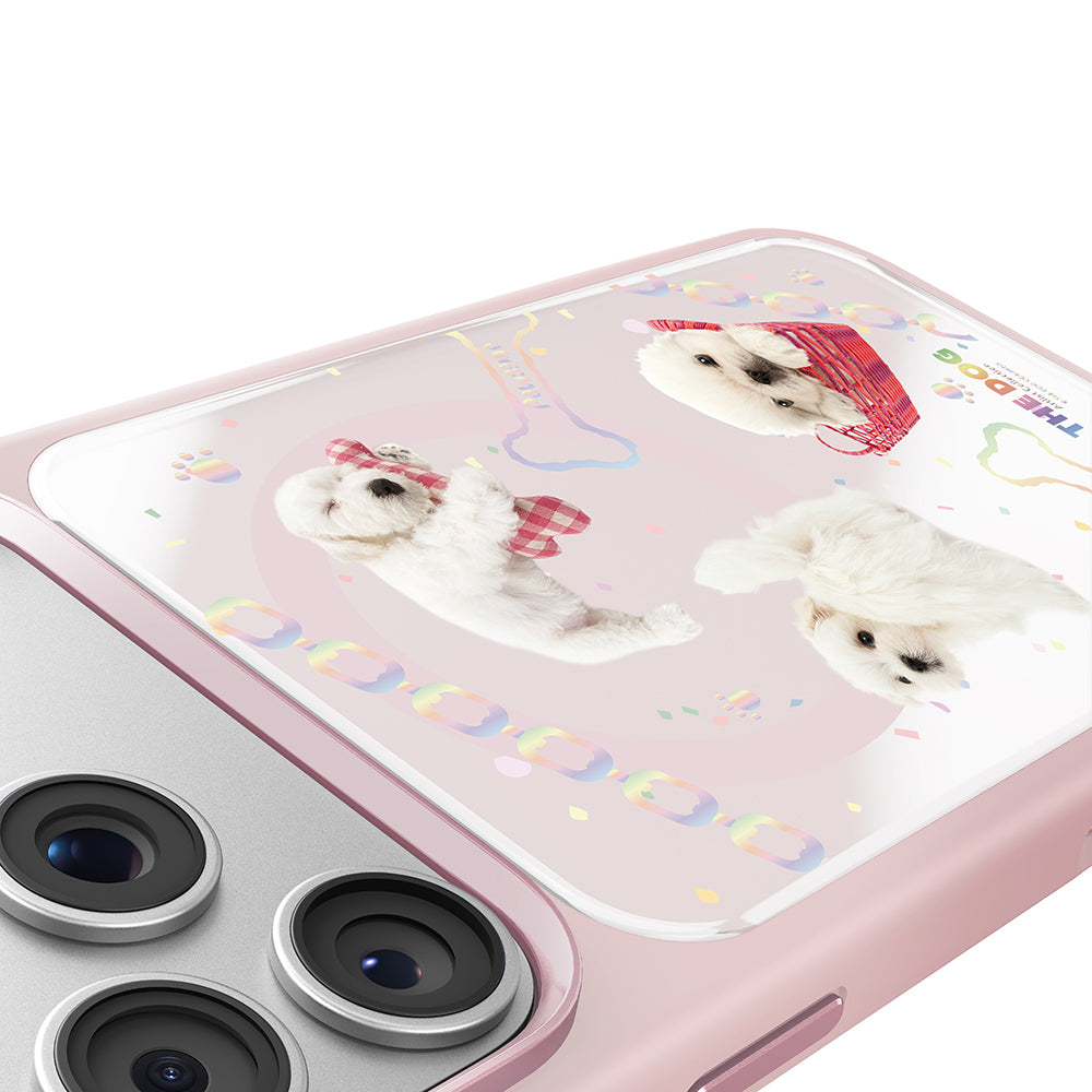 Apple iPhone 17 Pro Kılıf M-safe Şarj Özellikli 3D Baskılı Tasarım Mutural The Dog Serisi Kapak