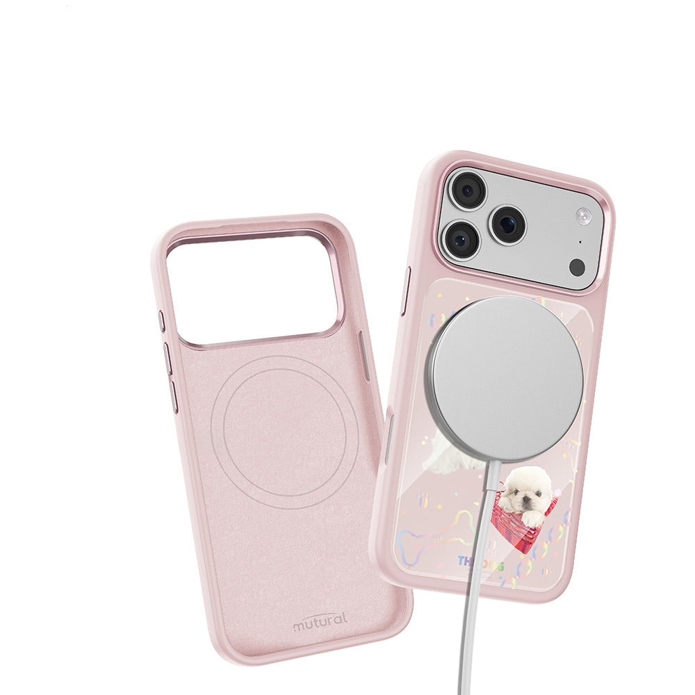 Apple iPhone 17 Pro Kılıf M-safe Şarj Özellikli 3D Baskılı Tasarım Mutural The Dog Serisi Kapak