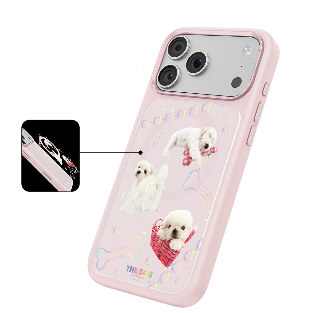 Apple iPhone 17 Pro Kılıf M-safe Şarj Özellikli 3D Baskılı Tasarım Mutural The Dog Serisi Kapak
