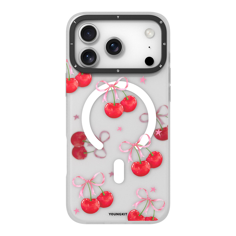 Apple iPhone 17 Pro Kılıf M-Safe Şarj Özellikli Airbagli Çift Katmanlı Youngkit Sweathart Serisi Kapak Siyah