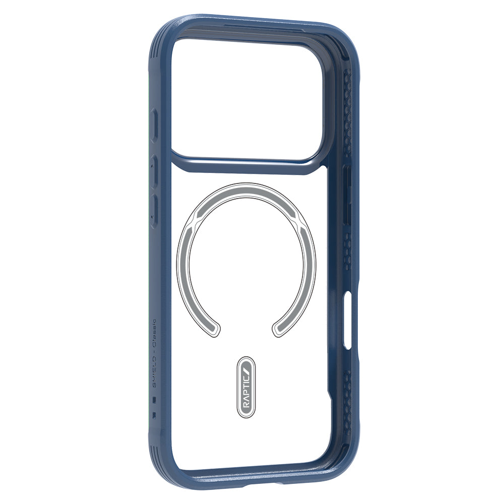 Apple iPhone 17 Pro Kılıf M-safe Şarj Özellikli Airbagli Raptic Shield Serisi Şeffaf Arka Yüzey Kapak Siyah