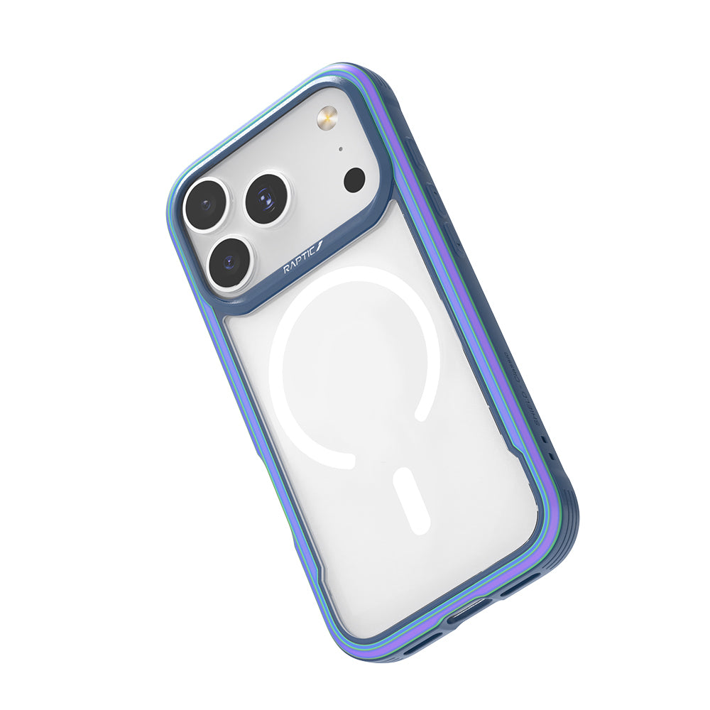 Apple iPhone 17 Pro Kılıf M-safe Şarj Özellikli Airbagli Raptic Shield Serisi Şeffaf Arka Yüzey Kapak Colorful