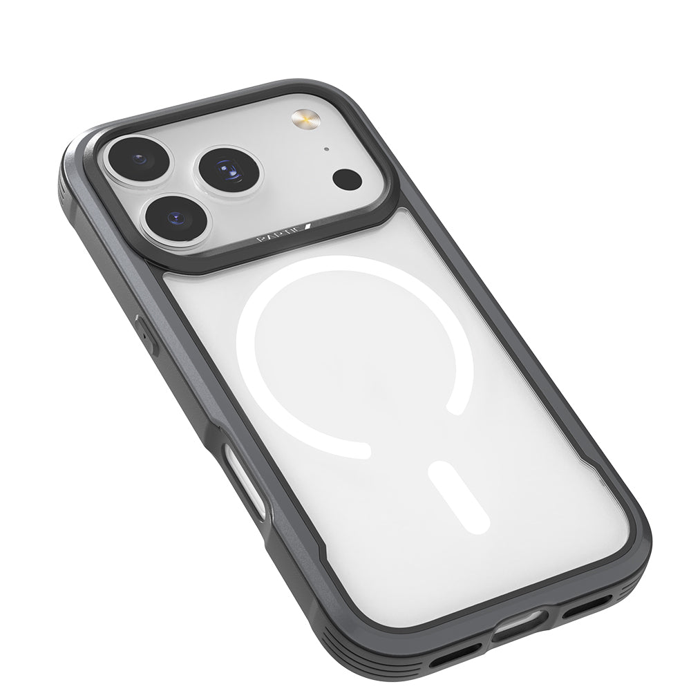 Apple iPhone 17 Pro Kılıf M-safe Şarj Özellikli Airbagli Raptic Shield Serisi Şeffaf Arka Yüzey Kapak Siyah