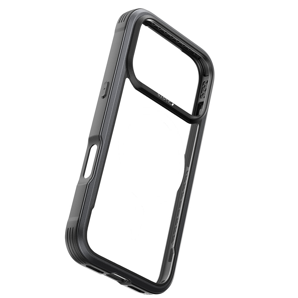 Apple iPhone 17 Pro Kılıf M-safe Şarj Özellikli Airbagli Raptic Shield Serisi Şeffaf Arka Yüzey Kapak Siyah