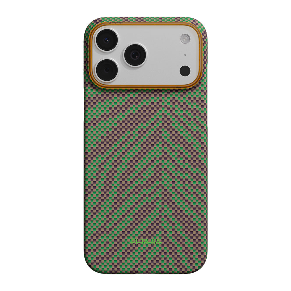 Apple iPhone 17 Pro Kılıf M-safe Şarj Özellikli Aramid Karbon Fiber Pitaka Breath of Veins Serisi Kapak
