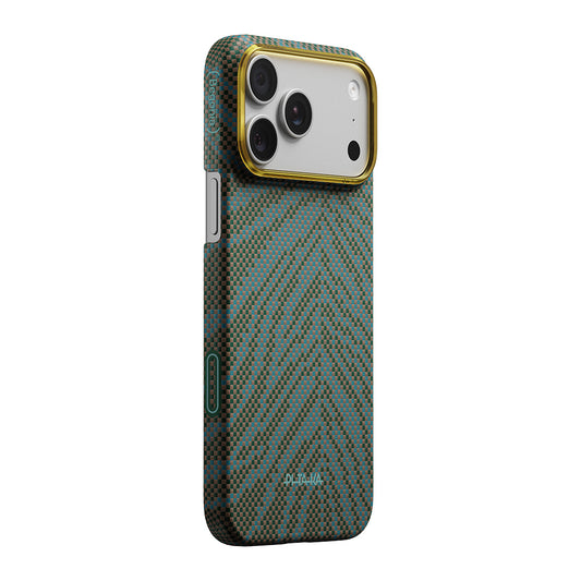Apple iPhone 17 Pro Kılıf M-safe Şarj Özellikli Aramid Karbon Fiber Pitaka Breath of Veins Serisi Kapak