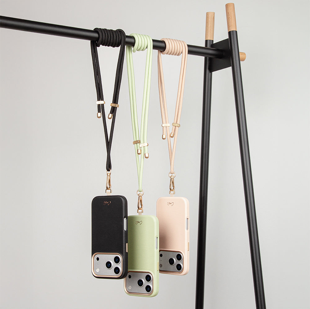 Apple iPhone 17 Pro Kılıf M-safe Şarj Özellikli Askı İpli Coehl Mirelle Kapak Siyah