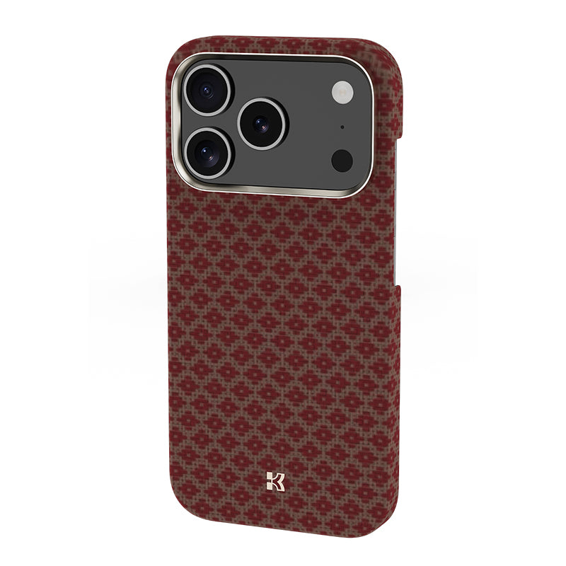 Apple iPhone 17 Pro Kılıf M-Safe Şarj Özellikli Benks ArmorAir ArmorGrid Serisi Kevlar Kapak Gold