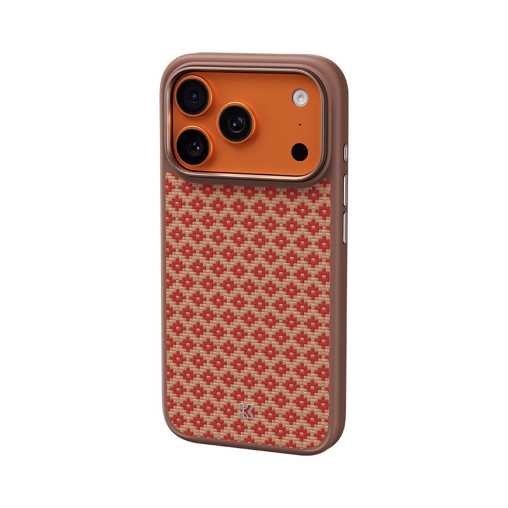 Apple iPhone 17 Pro Kılıf M-Safe Şarj Özellikli Benks ArmorPro ArmorGrid Serisi Kevlar Kapak