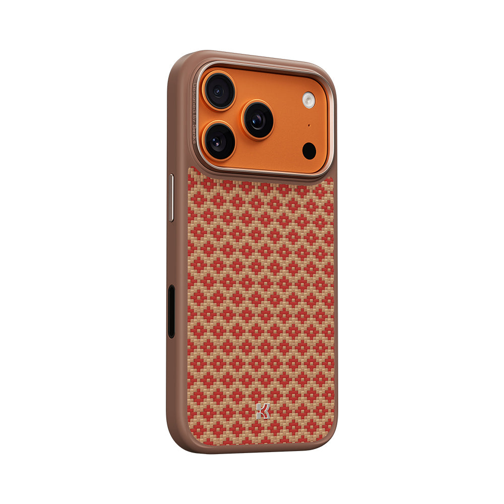 Apple iPhone 17 Pro Kılıf M-Safe Şarj Özellikli Benks ArmorPro ArmorGrid Serisi Kevlar Kapak