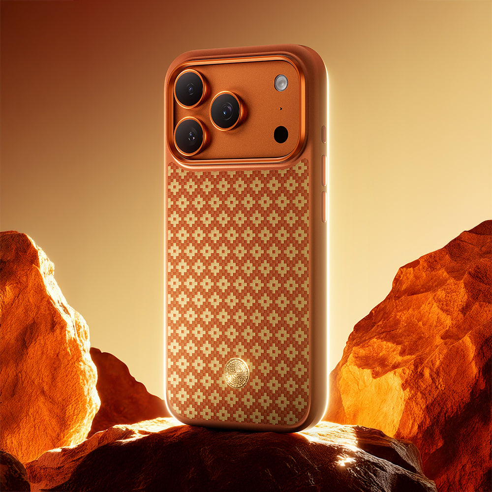Apple iPhone 17 Pro Kılıf M-Safe Şarj Özellikli Benks ArmorPro ArmorGrid Serisi Kevlar Kapak