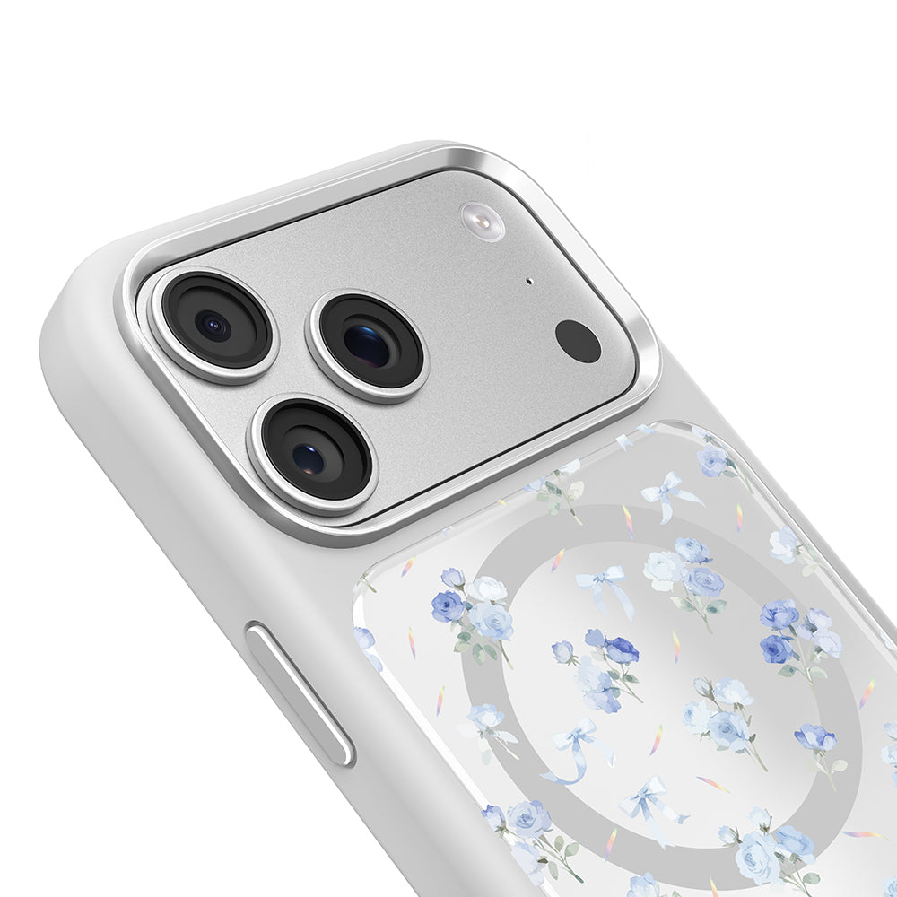 Apple iPhone 17 Pro Kılıf M-safe Şarj Özellikli Çiçek Tasarımlı Mutural Flower Serisi Kapak