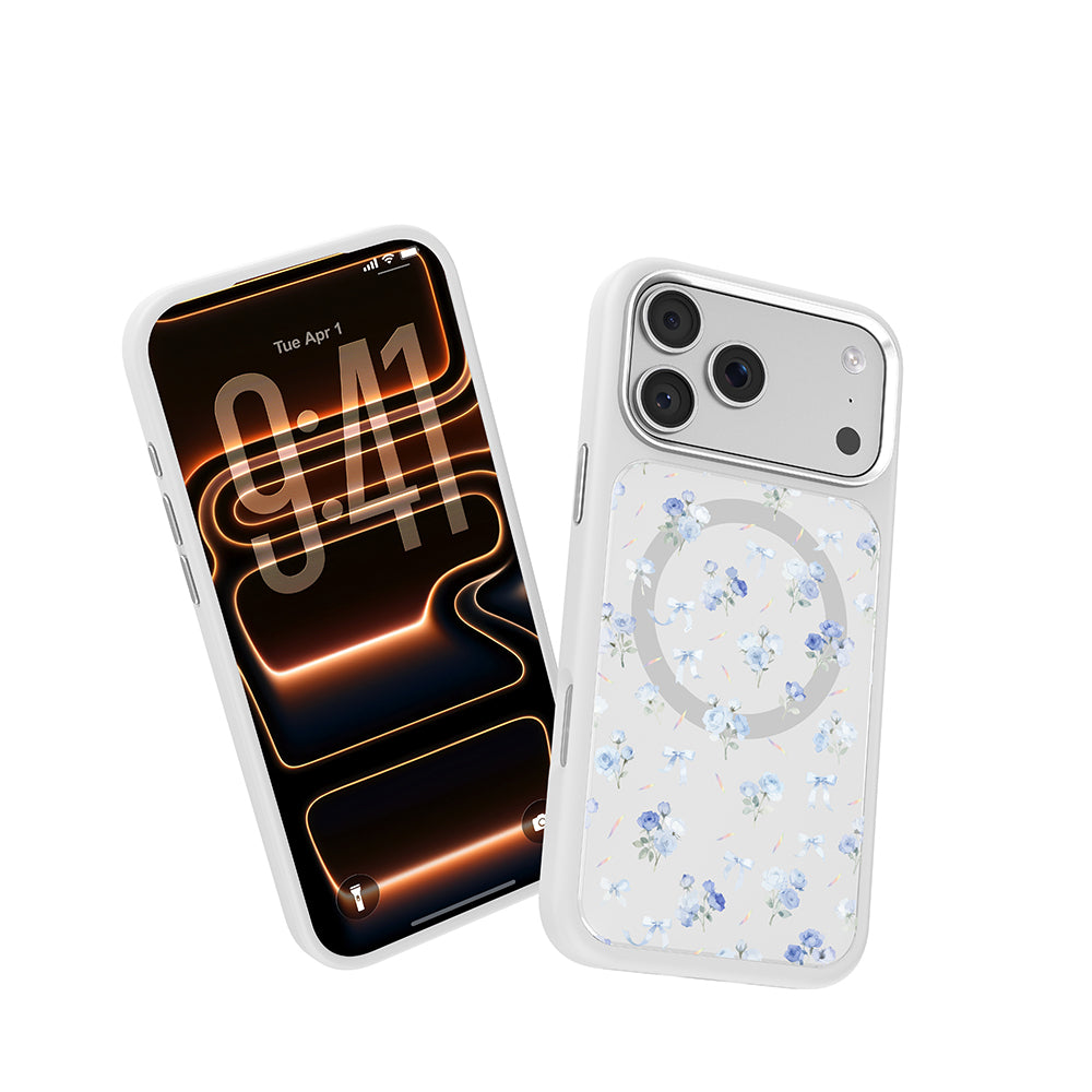 Apple iPhone 17 Pro Kılıf M-safe Şarj Özellikli Çiçek Tasarımlı Mutural Flower Serisi Kapak