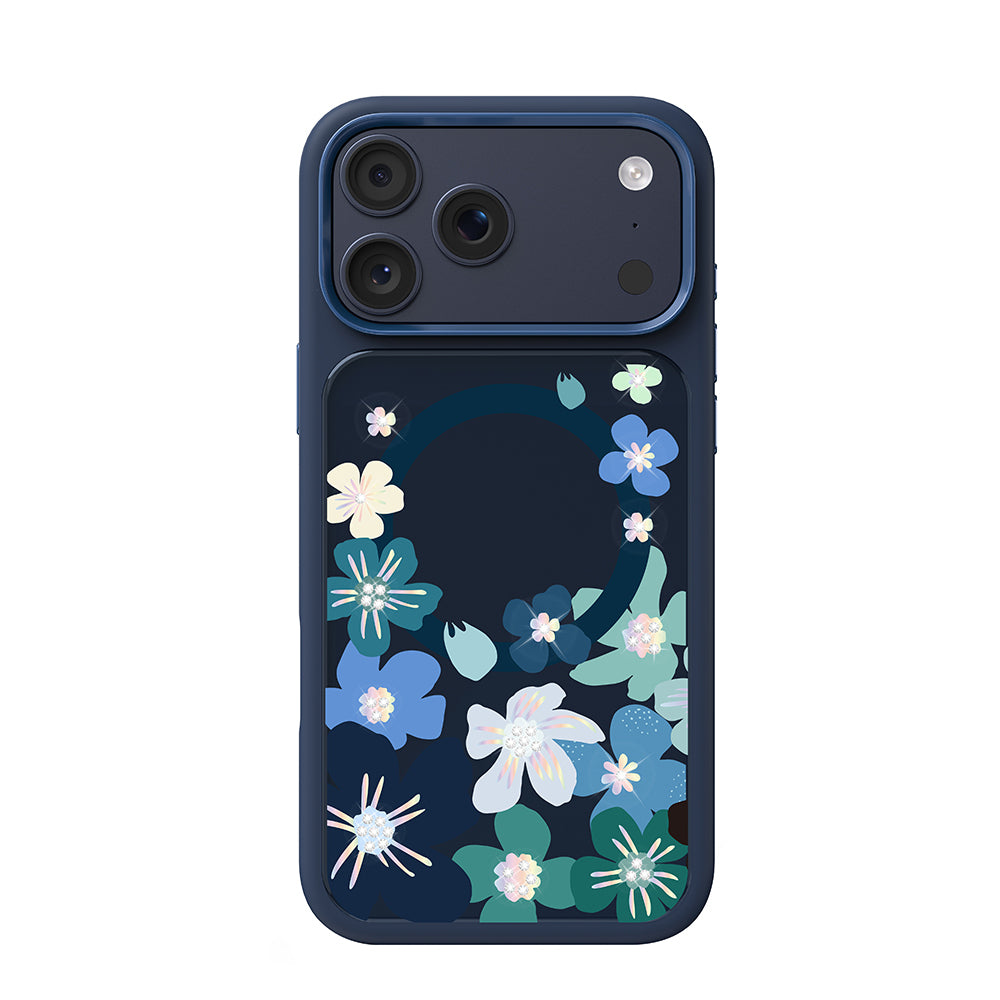 Apple iPhone 17 Pro Kılıf M-safe Şarj Özellikli Çiçek Tasarımlı Mutural Flower Serisi Kapak
