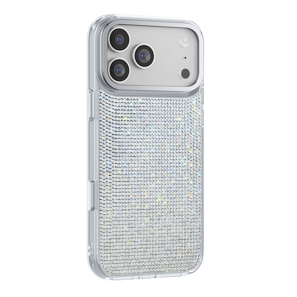 Apple iPhone 17 Pro Kılıf M-Safe Şarj Özellikli El İşlemeli Swarovski Taşlı Zore Paris Riva Sert PC Kapak