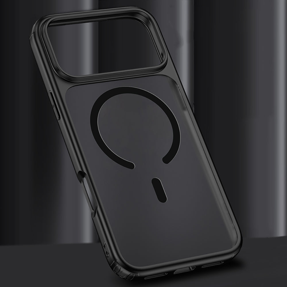 Apple iPhone 17 Pro Kılıf M-safe Şarj Özellikli Mat Arka Yüzey Wlons Lola Kapak Siyah