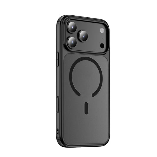 Apple iPhone 17 Pro Kılıf M-safe Şarj Özellikli Mat Arka Yüzey Wlons Lola Kapak Siyah