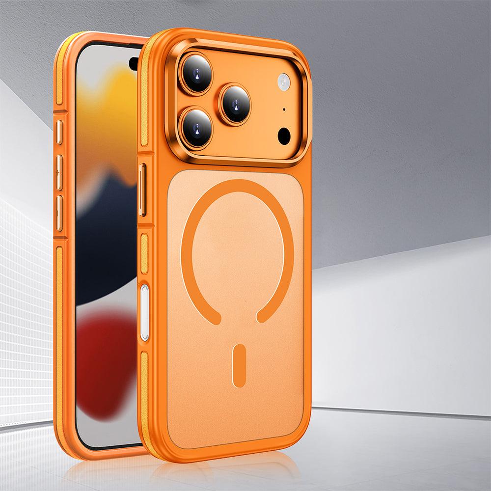 Apple iPhone 17 Pro Kılıf M-safe Şarj Özellikli Mat Görünümlü Wlons Vevo Kapak Gri