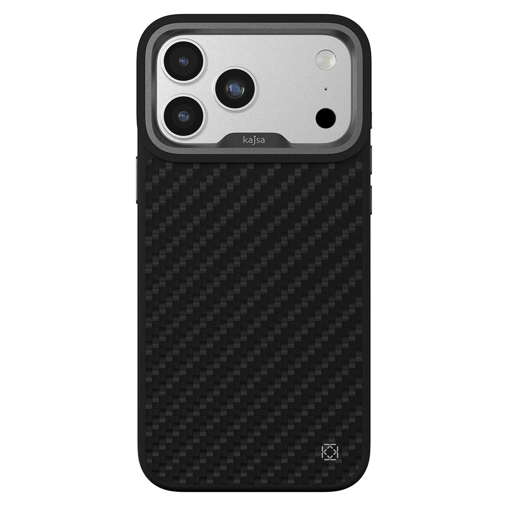 Apple iPhone 17 Pro Kılıf M-safe Şarj Özellikli O-Ring Kajsa Carbon Fiber Serisi Kapak