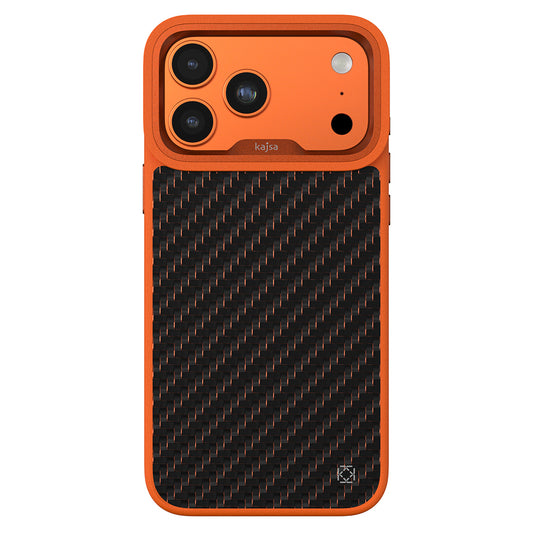 Apple iPhone 17 Pro Kılıf M-safe Şarj Özellikli O-Ring Kajsa Carbon Fiber Serisi Kapak