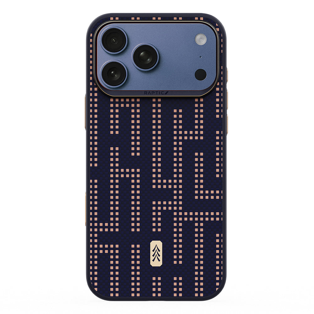 Apple iPhone 17 Pro Kılıf M-safe Şarj Özellikli Raptic Aramid Dual Grid Serisi Karbon Kapak