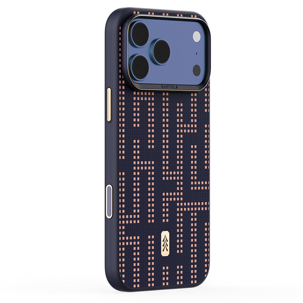 Apple iPhone 17 Pro Kılıf M-safe Şarj Özellikli Raptic Aramid Dual Grid Serisi Karbon Kapak