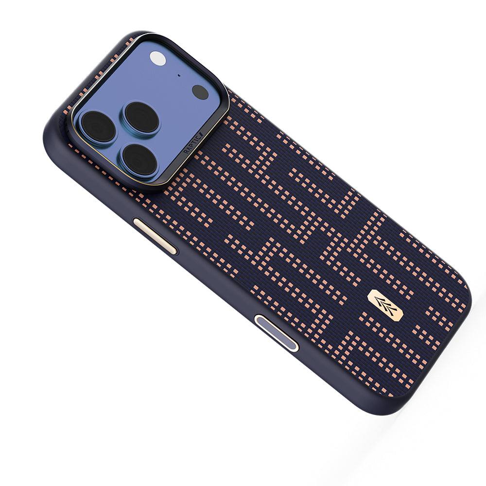 Apple iPhone 17 Pro Kılıf M-safe Şarj Özellikli Raptic Aramid Dual Grid Serisi Karbon Kapak