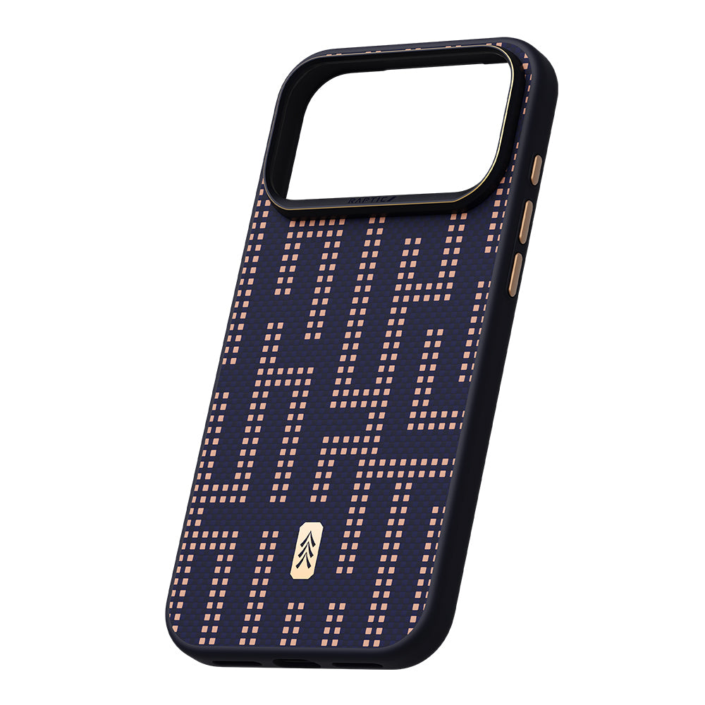 Apple iPhone 17 Pro Kılıf M-safe Şarj Özellikli Raptic Aramid Dual Grid Serisi Karbon Kapak
