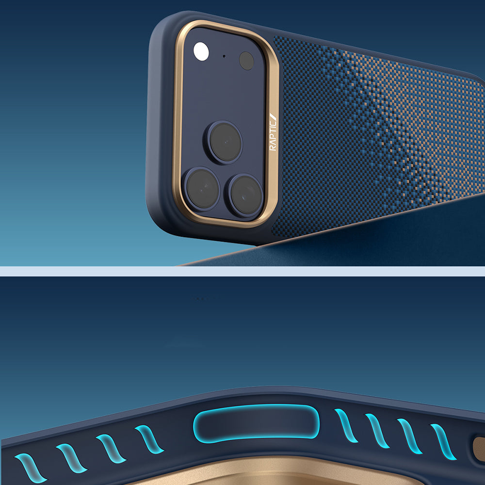 Apple iPhone 17 Pro Kılıf M-safe Şarj Özellikli Raptic Aramid Dual Serenity Serisi Kapak