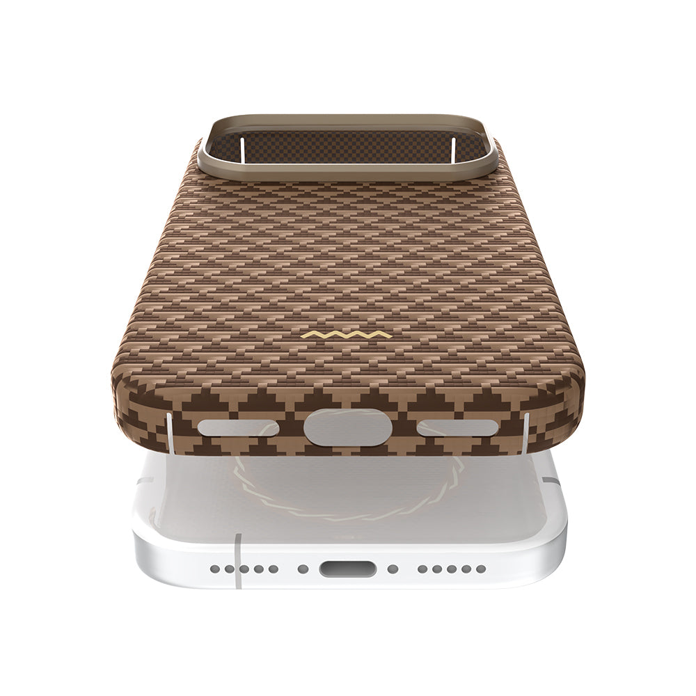 Apple iPhone 17 Pro Kılıf M-safe Şarj Özellikli Raptic Aramid Skin Origin Serisi Kapak Kırmızı