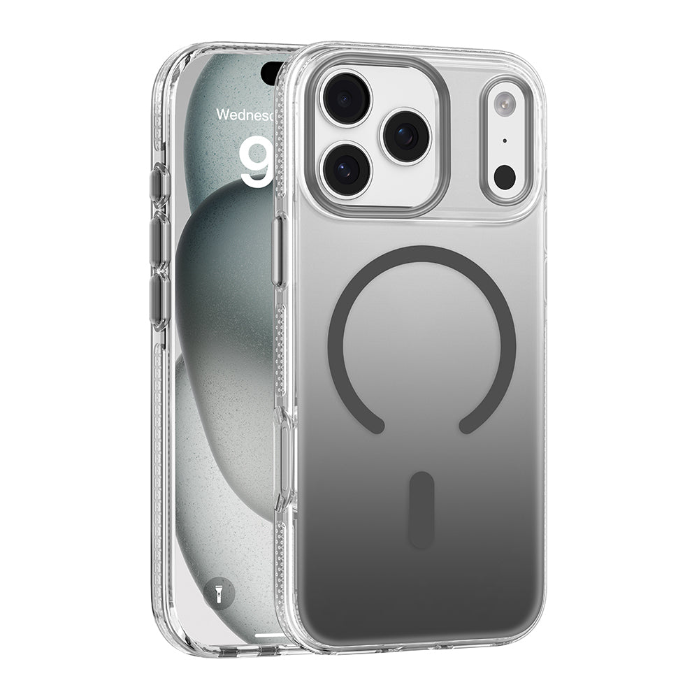 Apple iPhone 17 Pro Kılıf M-safe Şarj Özellikli Sararmaya Karşı Dayanıklı Mutural Icesense Serisi Kapak Gri