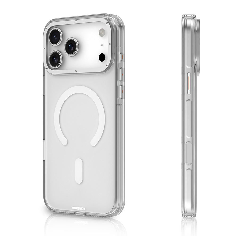 Apple iPhone 17 Pro Kılıf M-safe Şarj Özellikli Şeffaf Youngkit Crystal Shield Serisi Kapak Şeffaf