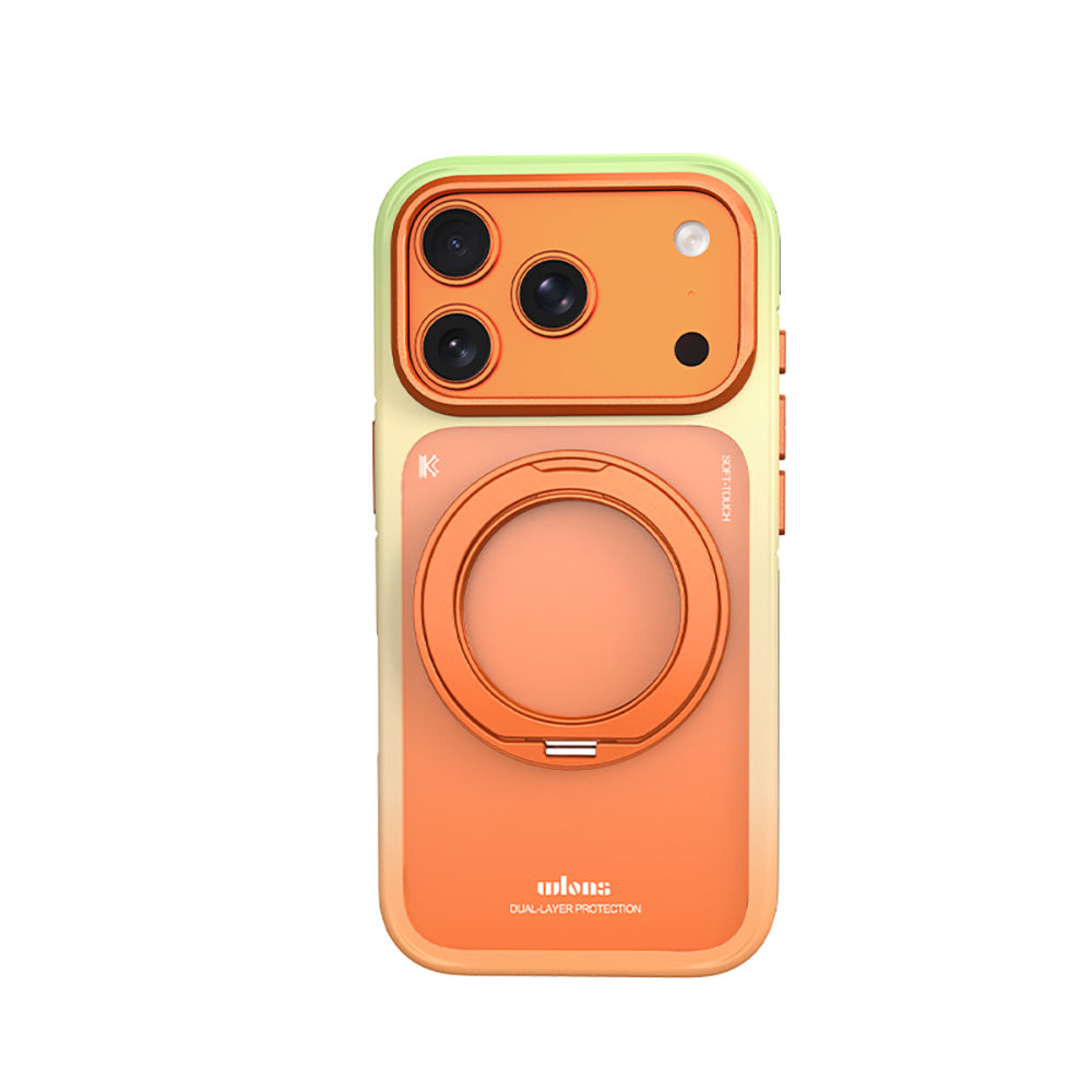 Apple iPhone 17 Pro Kılıf M-safe Şarj Özellikli Sert PC Wlons Arvox Standlı Kapak