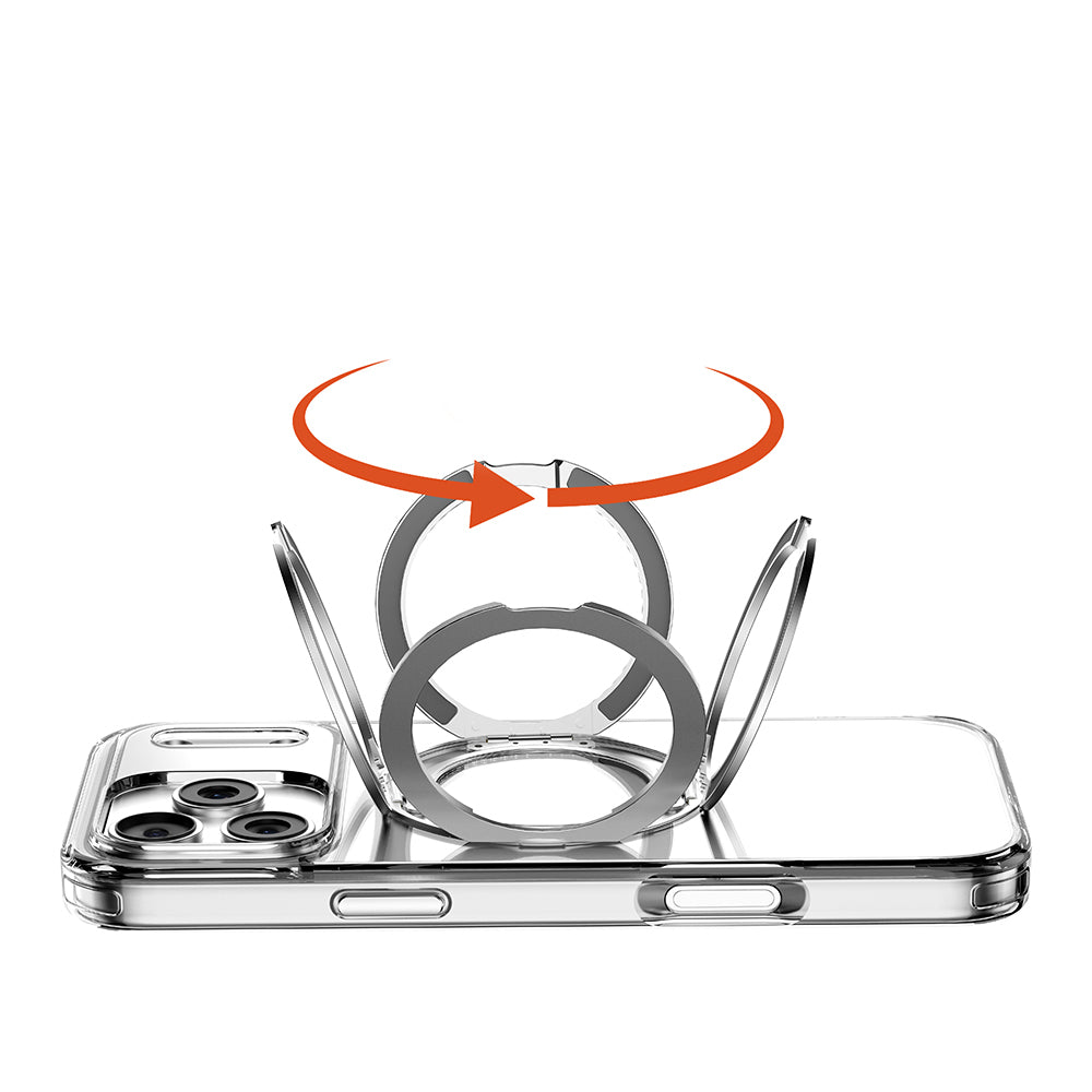 Apple iPhone 17 Pro Kılıf M-safe Şarj Özellikli Standlı Airbag Tasarımlı Mutural Fresh Serisi Kapak Şeffaf