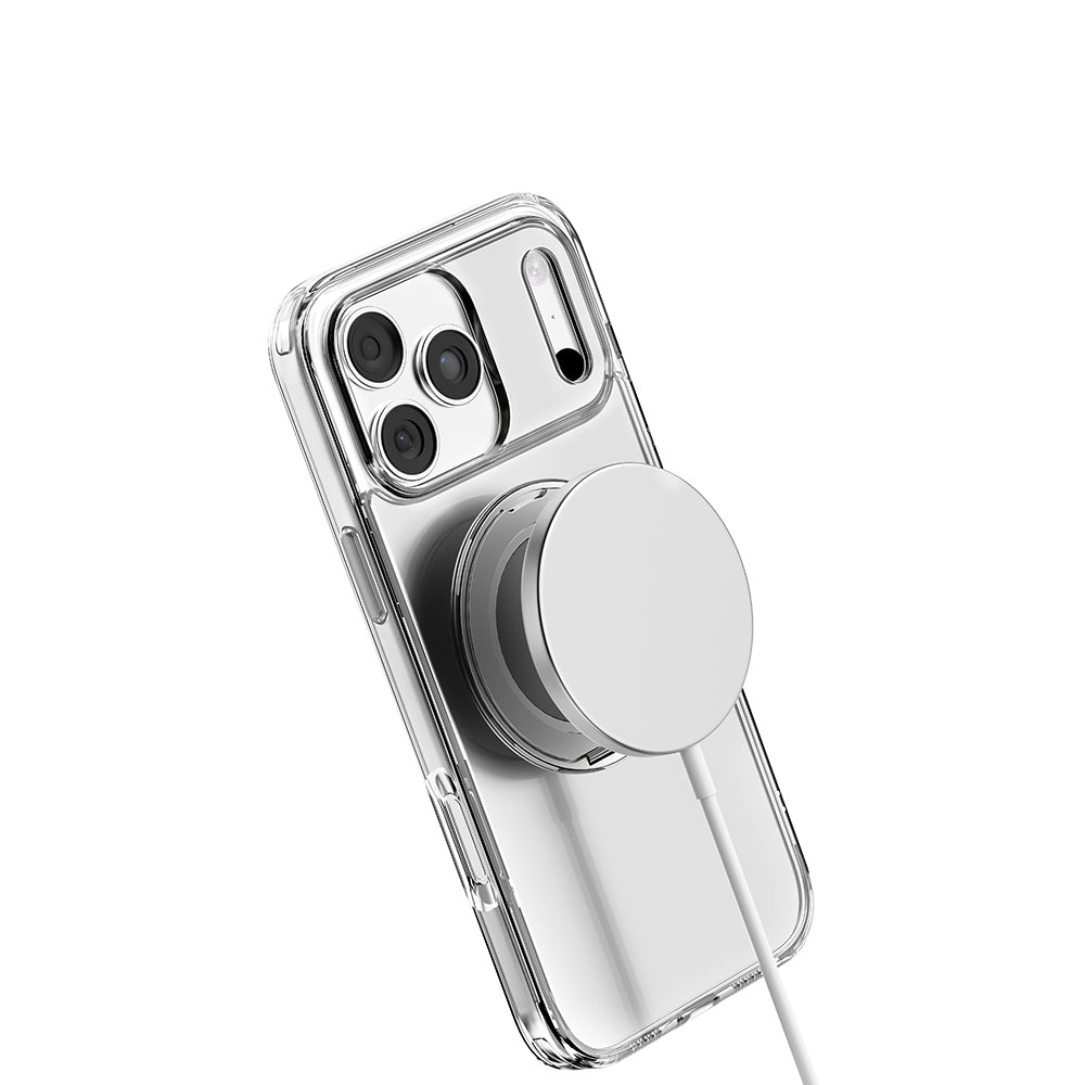 Apple iPhone 17 Pro Kılıf M-safe Şarj Özellikli Standlı Airbag Tasarımlı Mutural Fresh Serisi Kapak Şeffaf