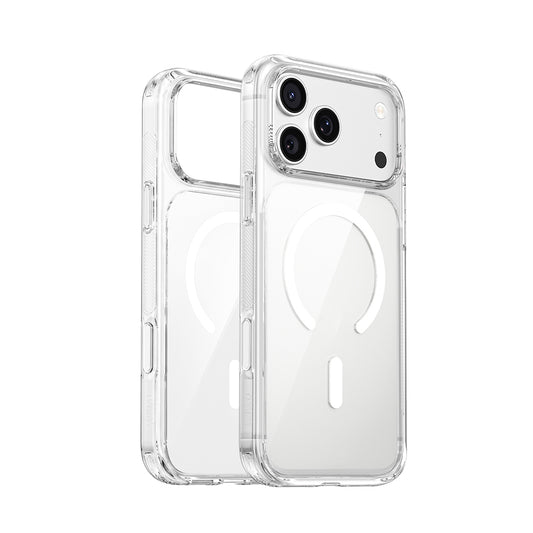 Apple iPhone 17 Pro Kılıf M-safe Şarj Özellikli Wiwu CS-202 Crystal Shield Pro Serisi Anti Yellowing Sert PC Kapak