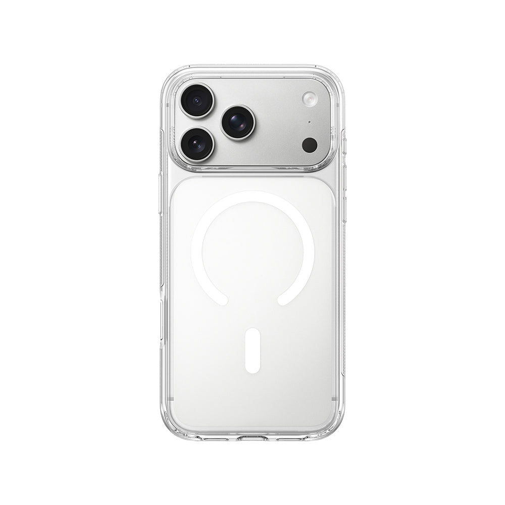 Apple iPhone 17 Pro Kılıf M-safe Şarj Özellikli Wiwu CS-202 Crystal Shield Pro Serisi Anti Yellowing Sert PC Kapak
