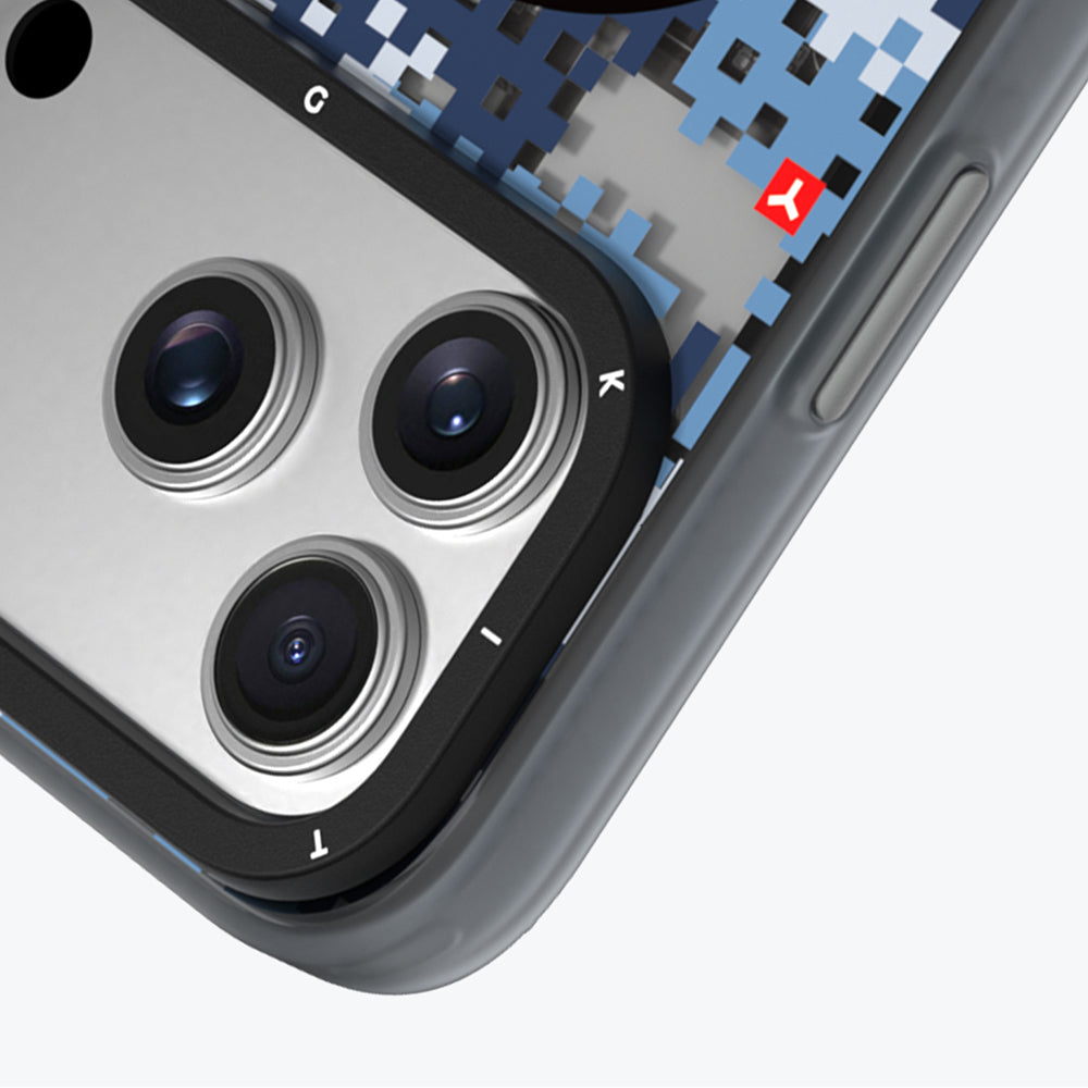 Apple iPhone 17 Pro Kılıf M-Safe Şarj Özellikli Youngkit Camouflage Sykell Serisi Kapak