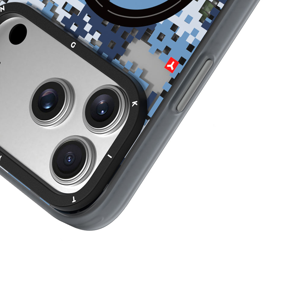Apple iPhone 17 Pro Kılıf M-Safe Şarj Özellikli Youngkit Camouflage Sykell Serisi Kapak